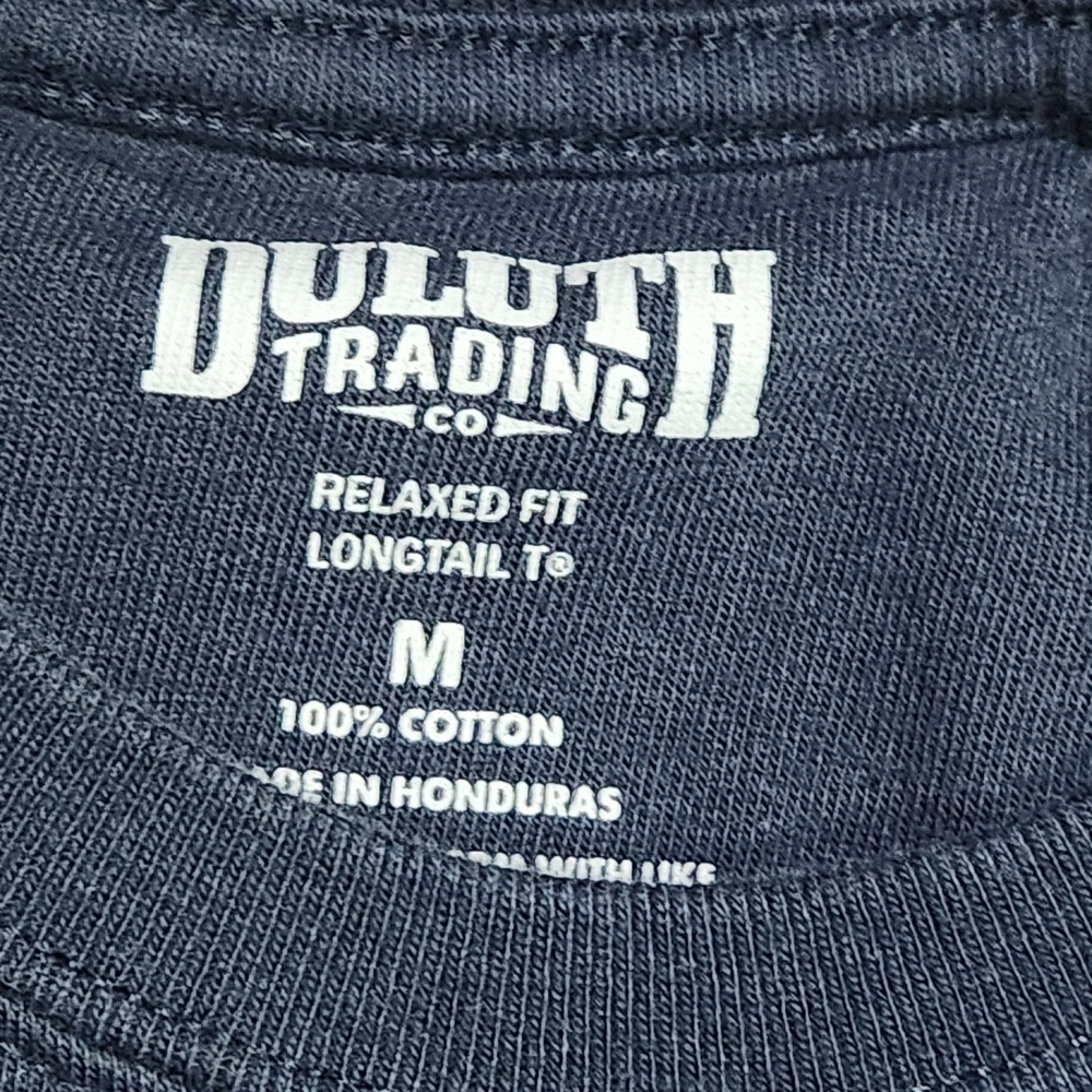Duluth Trading Co Mens Blue Short Sleeve Pocket T Shirt Medium - Picture 2 of 6